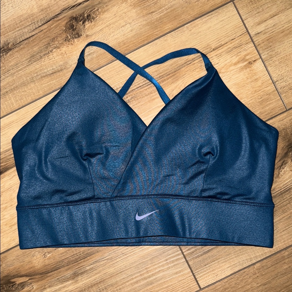 Nike Women's Navy Cross-Back Sports Bra